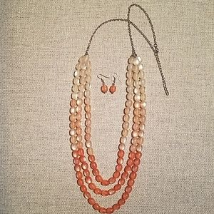 EUC necklace & matching earrings